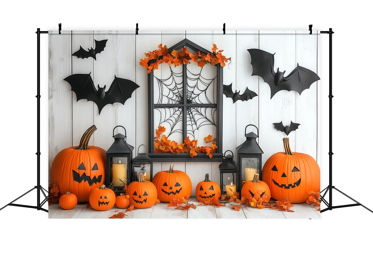 Toile de fond Photo Halloween Citrouille et Bougies Chaleureuses BRP57-80