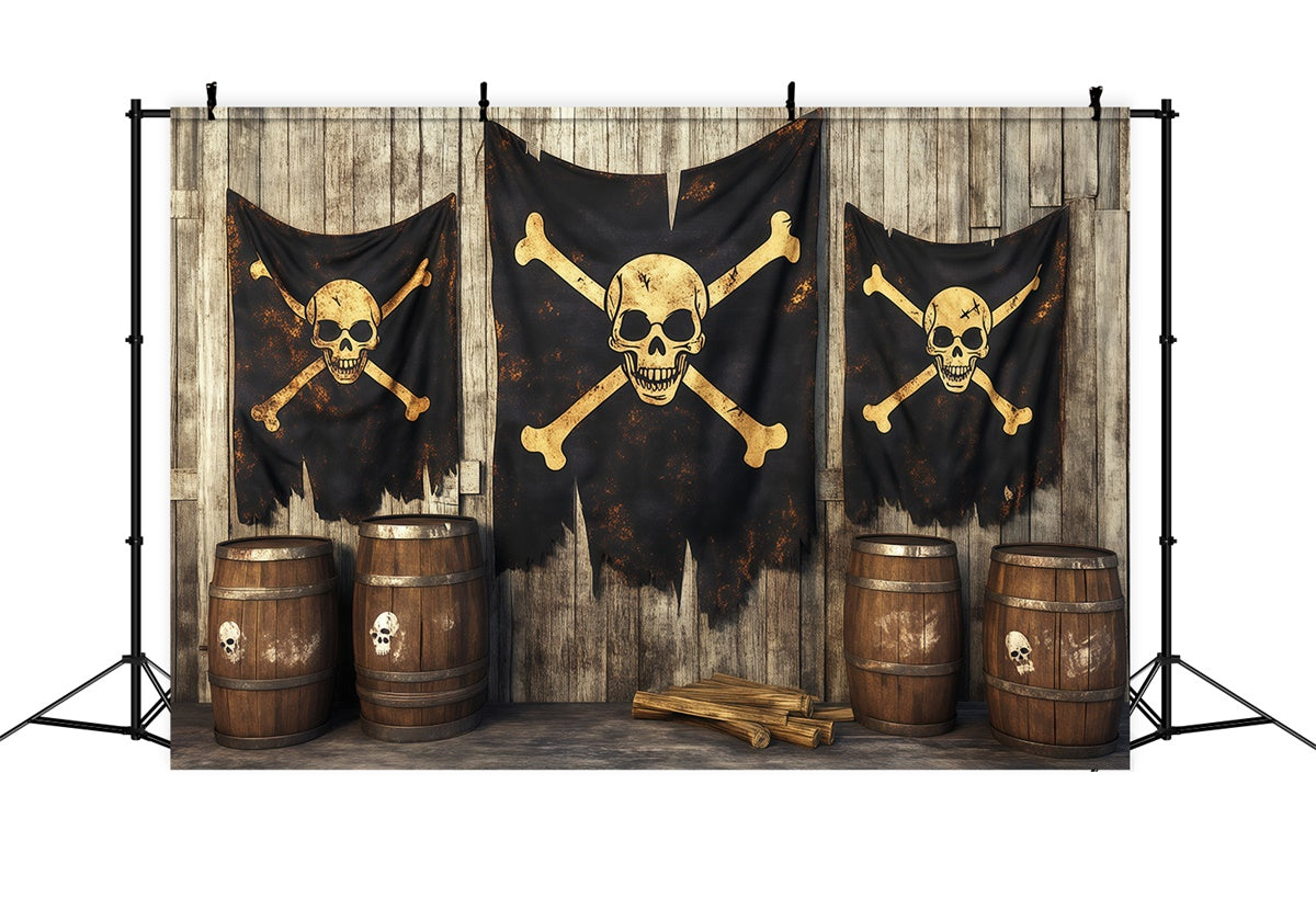 Toile de fond Halloween Taverne Crâne Pirate BRP57-85