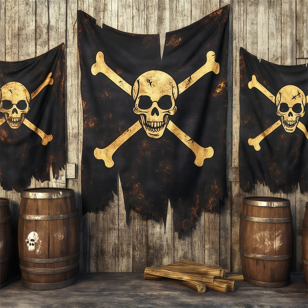 Toile de fond Halloween Taverne Crâne Pirate BRP57-85