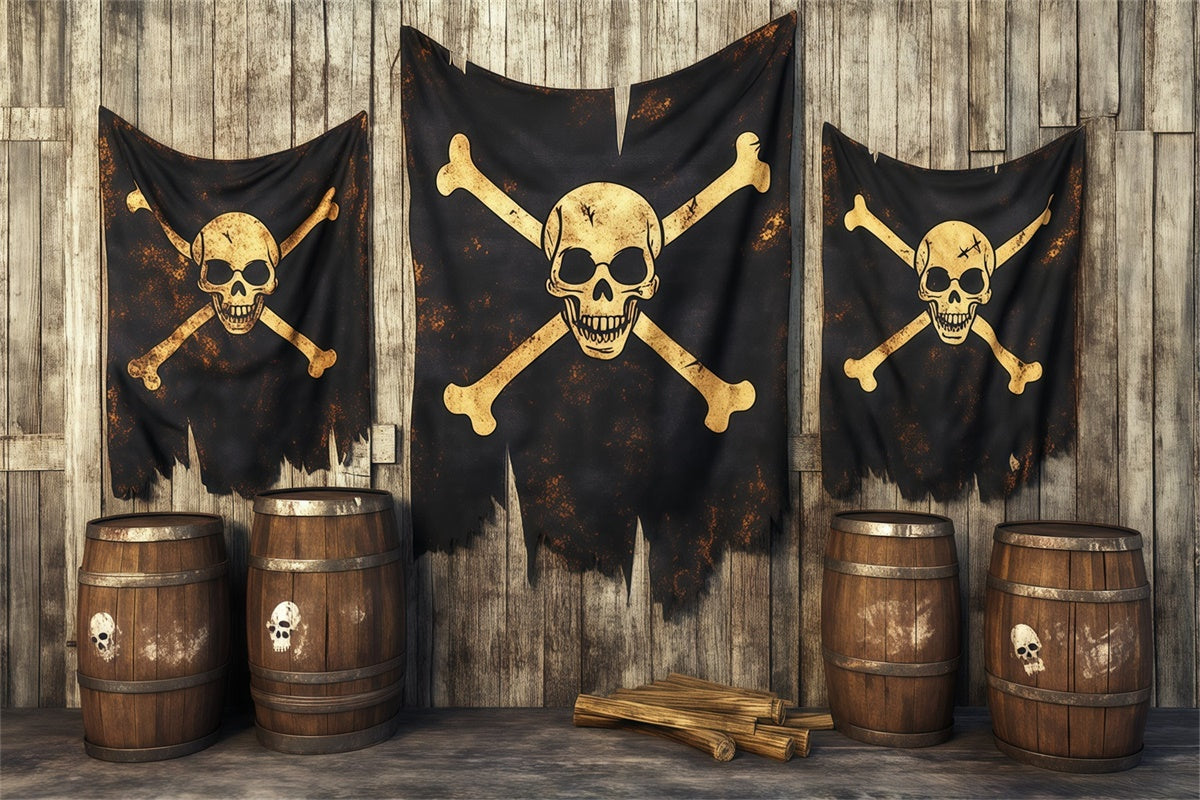 Toile de fond Halloween Taverne Crâne Pirate BRP57-85