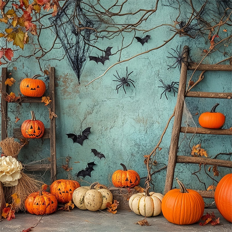 Toile de fond Photo Halloween Citrouille et Vigne Effrayante BRP57-90