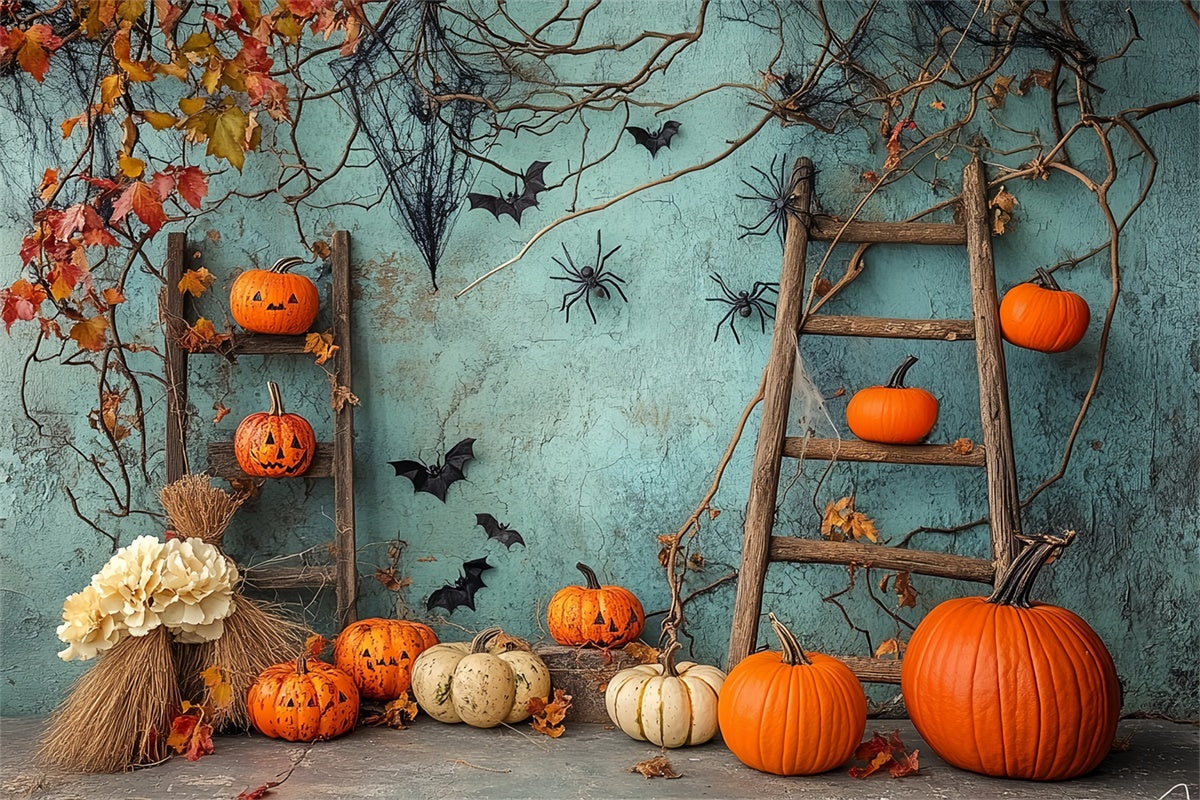 Toile de fond Photo Halloween Citrouille et Vigne Effrayante BRP57-90
