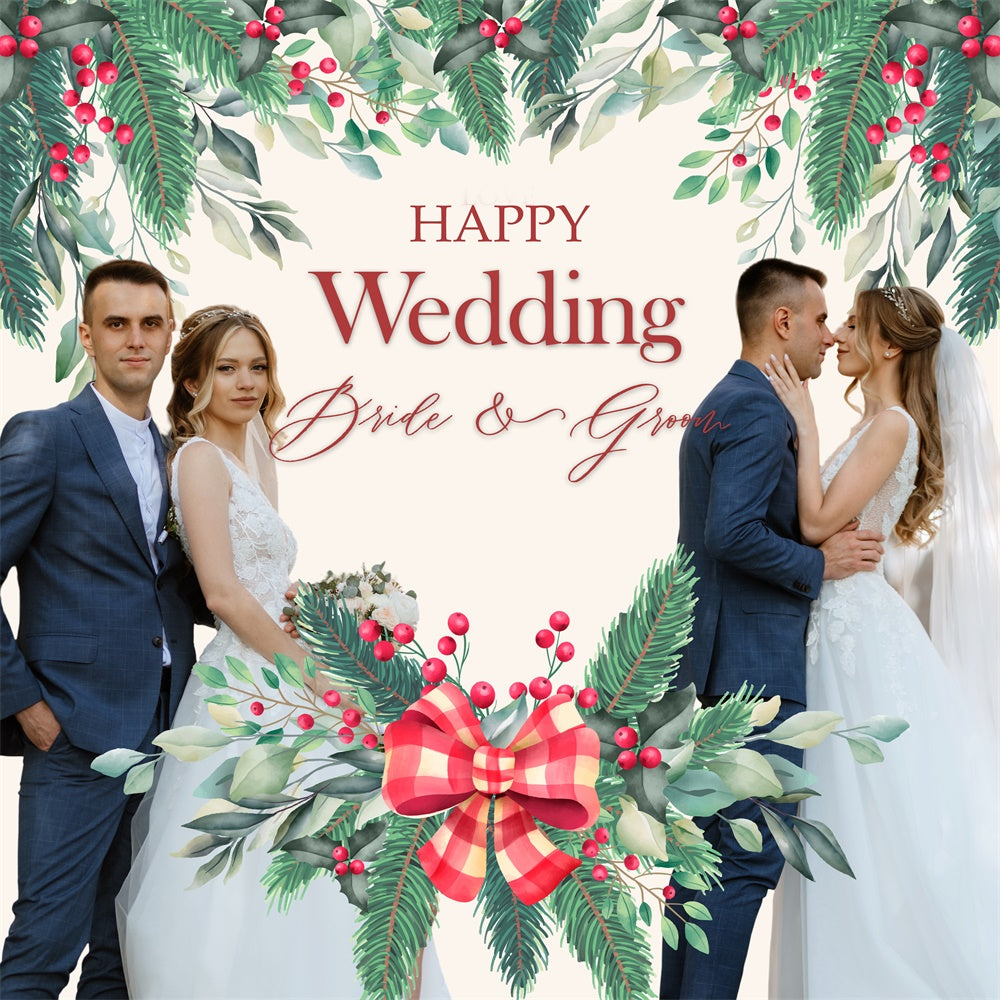 Toile de fond Mariage Noël Romance de Fêtes Personnalisable BRP6-113