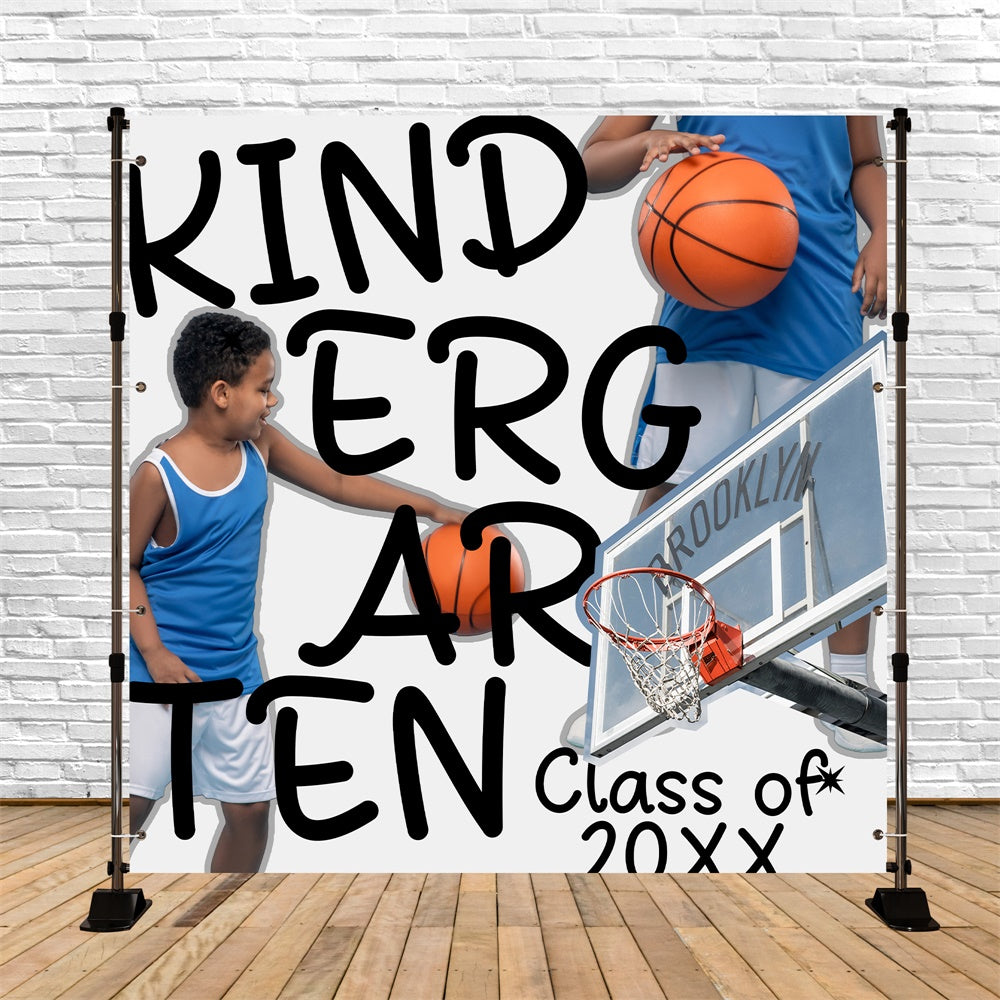 Toile de Fond de Maternelle Étoile du Basket Personnalisée BRP6-188