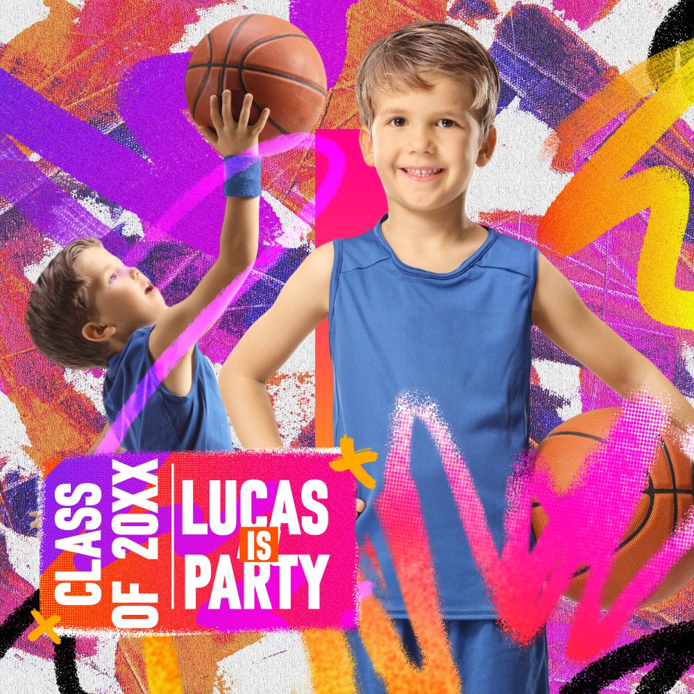 Toile de Fond de Maternelle Sports Pop Personnalisée BRP6-189