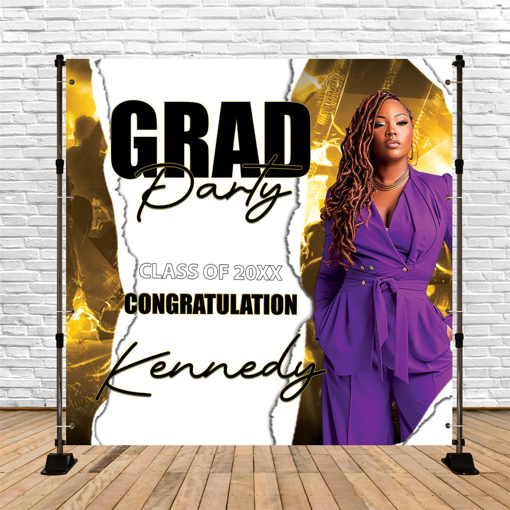 Toile de Fond Photo de Graduation Luxe Urbain Personnalisée BRP6-201