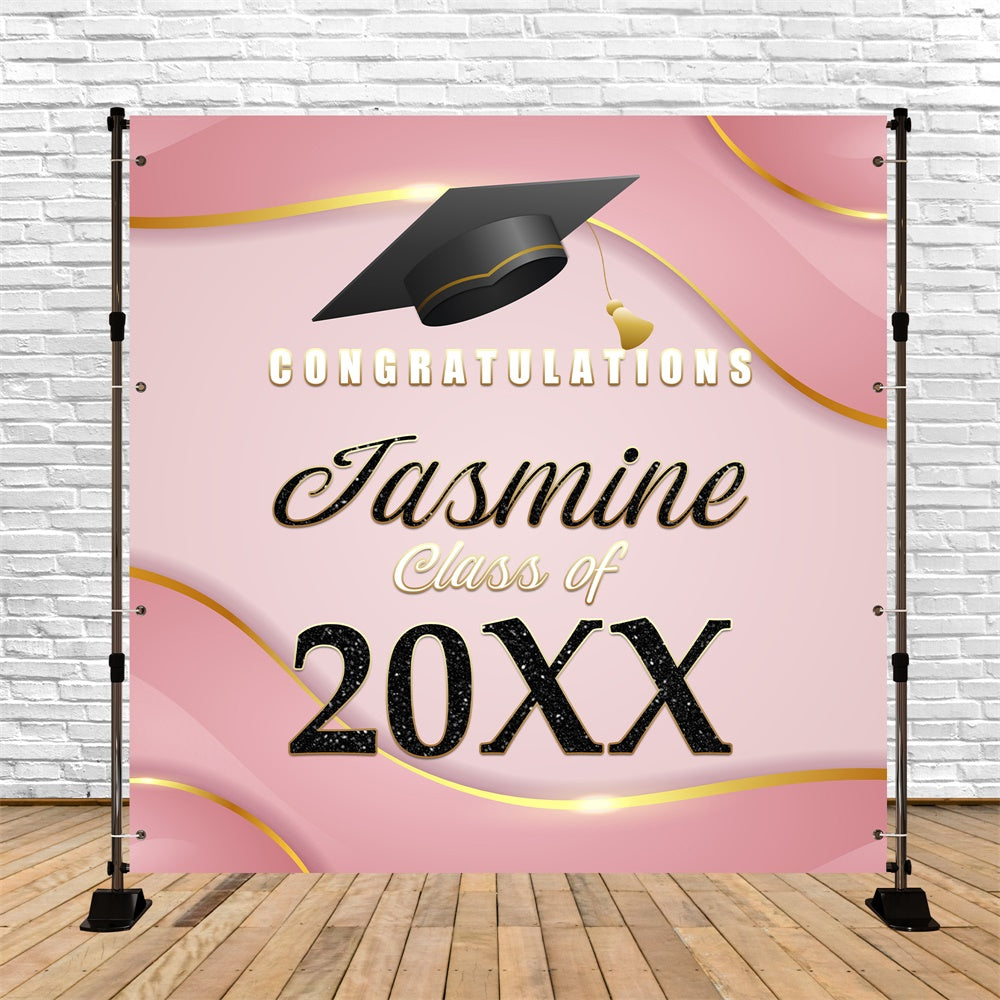 Toile de Fond de Graduation Douce Brillance Personnalisée BRP6-203