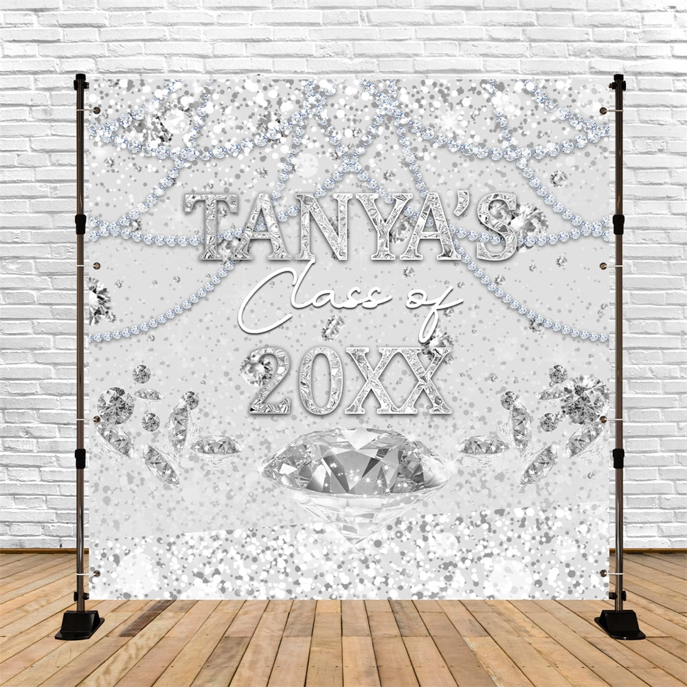 Toile de Fond de Graduation Fête Bijou Glamour Personnalisée BRP6-204