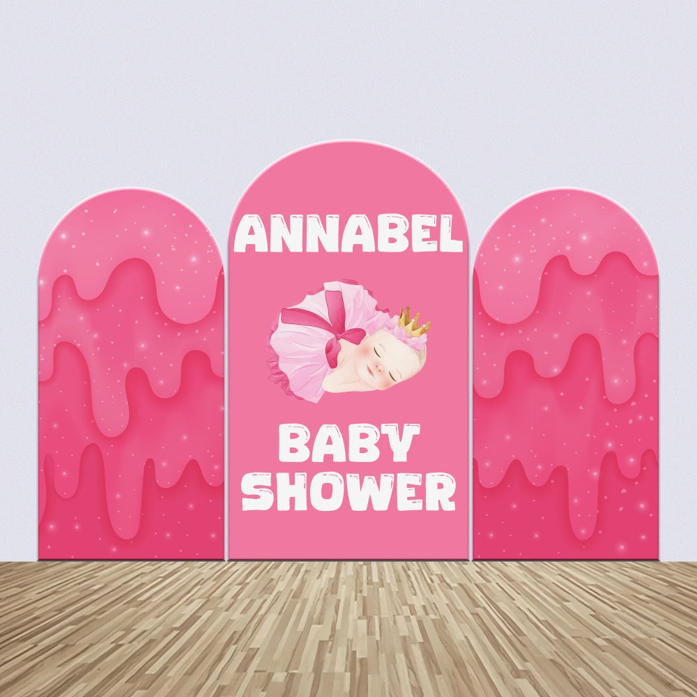 Kit de Toile de fond Arch Personnalisable Baby Shower Douce Fantaisie Rose BRP6-228