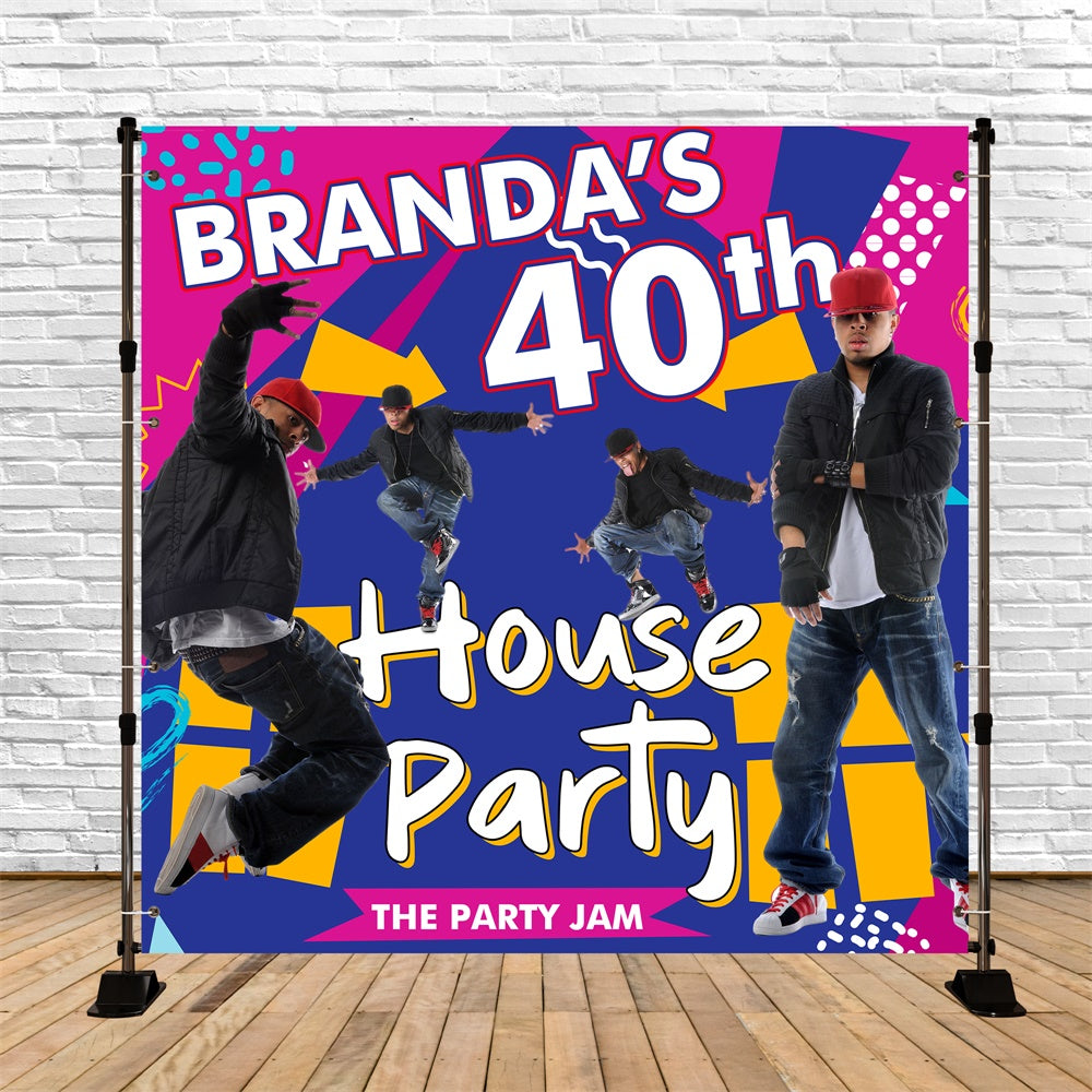 Toile de fond Deco Anniversaire Personnalisé Ambiance Urbaine 40 Ans BRP6-55