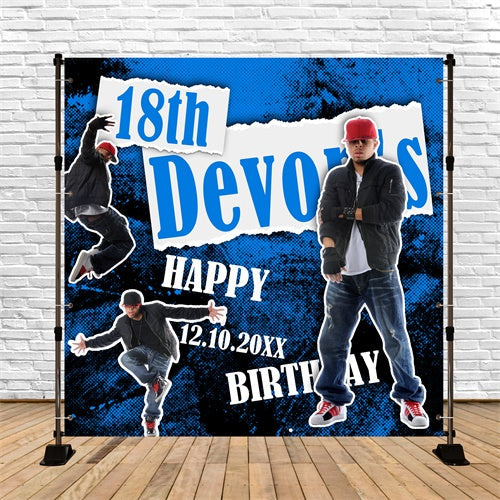 Toile de fond Anniversaire Personnalisé Fête Graffiti Groove BRP6-91