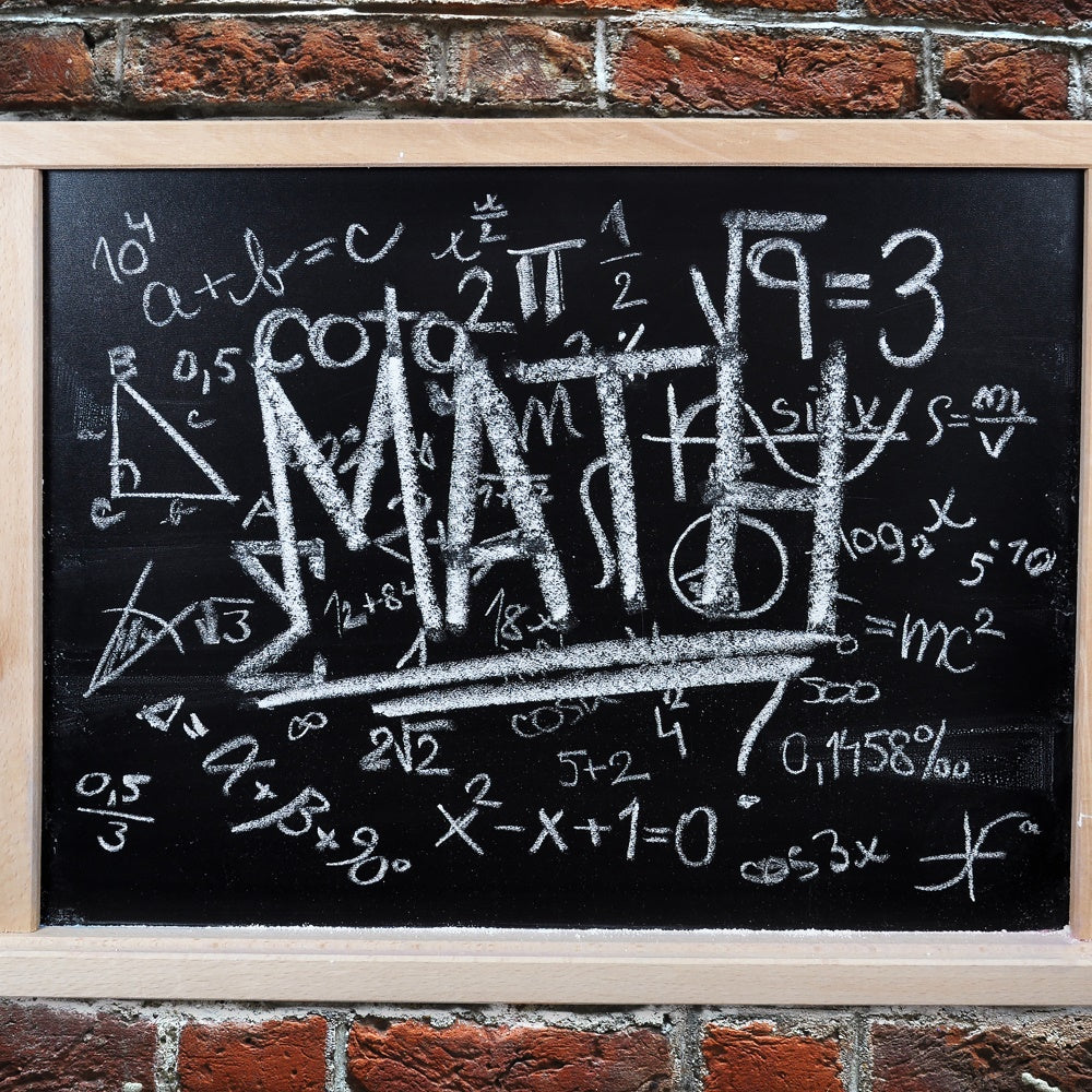 Toile de Fond de Tableau Noir de Mathématiques pour la Rentrée Scolaire BRP7-19