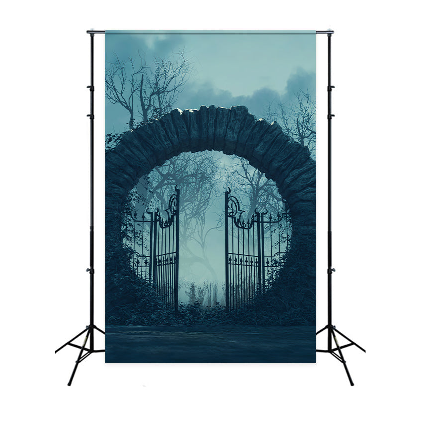 Toile de Fond Arche et Grille de Fer d'Halloween BRP8-171