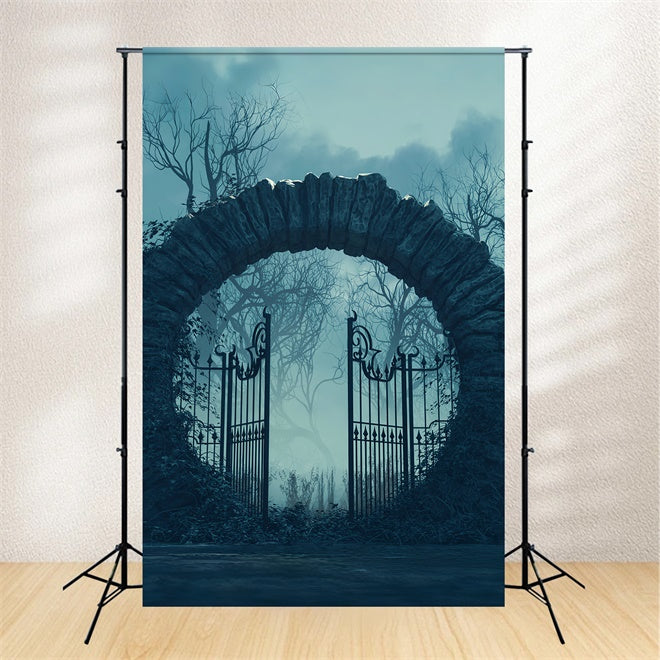 Toile de Fond Arche et Grille de Fer d'Halloween BRP8-171