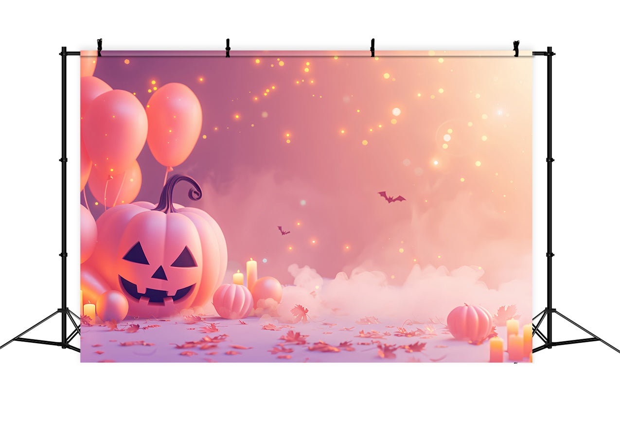 Toile de fond Rêve de citrouilles et chauves-souris d'Halloween BRP8-334