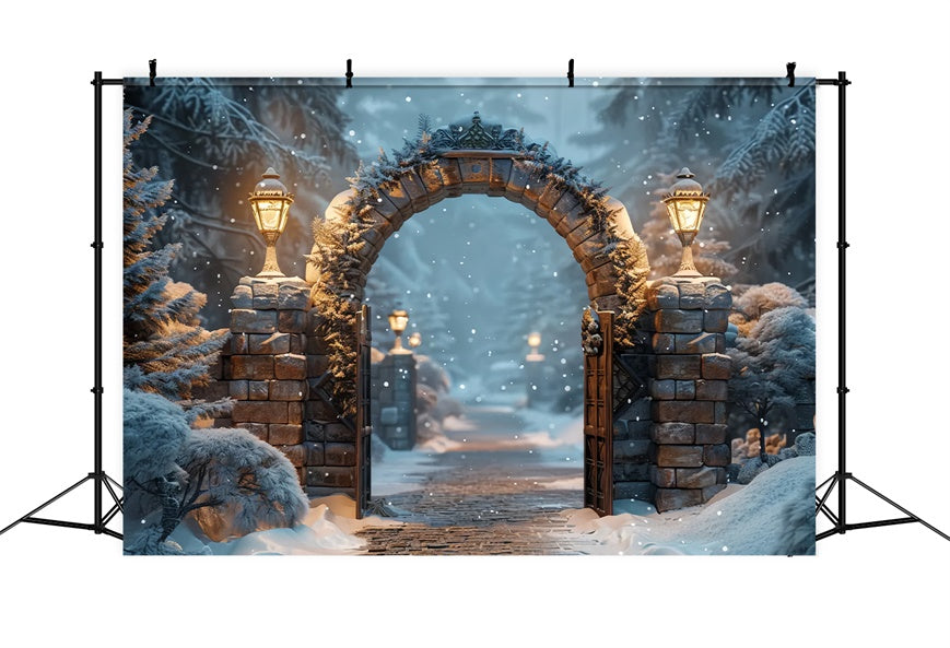 Toile de Fond Arche Mystique dans la Forêt de Noël BRP8-59