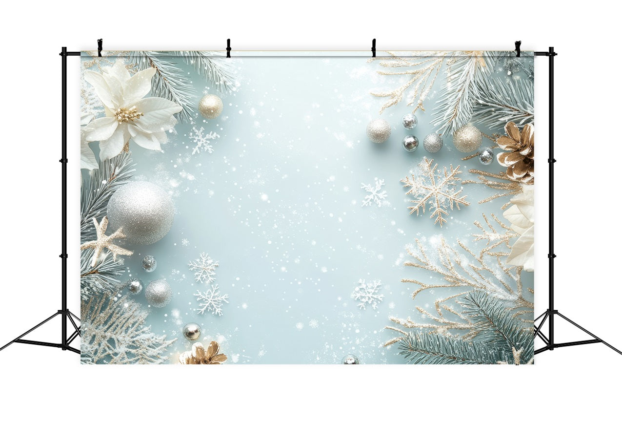 Toile de fond Arbres enneigés Décorations de Noël Hiver BRP9-341