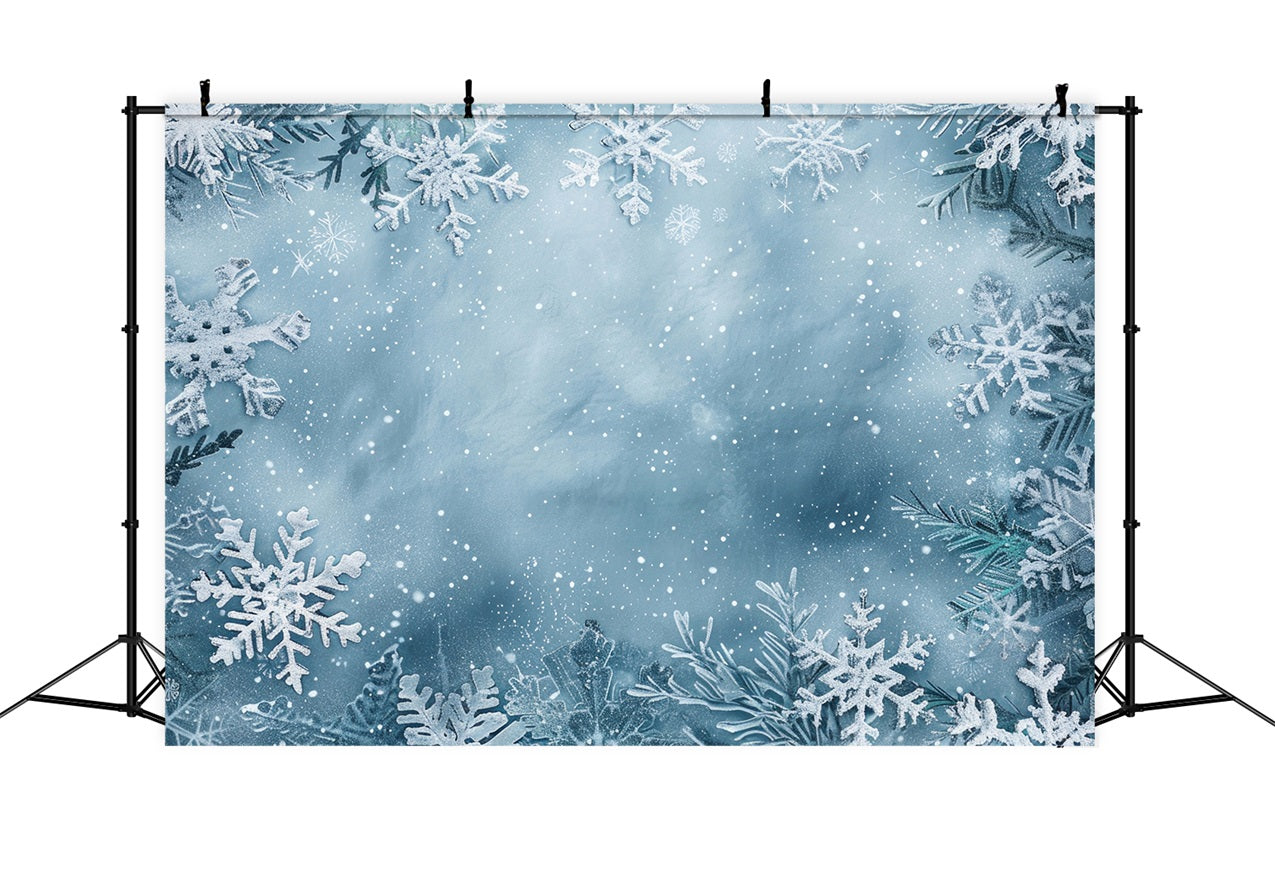 Toile de fond Merveille givrée Scintillante Flocons de neige Hiver BRP9-345