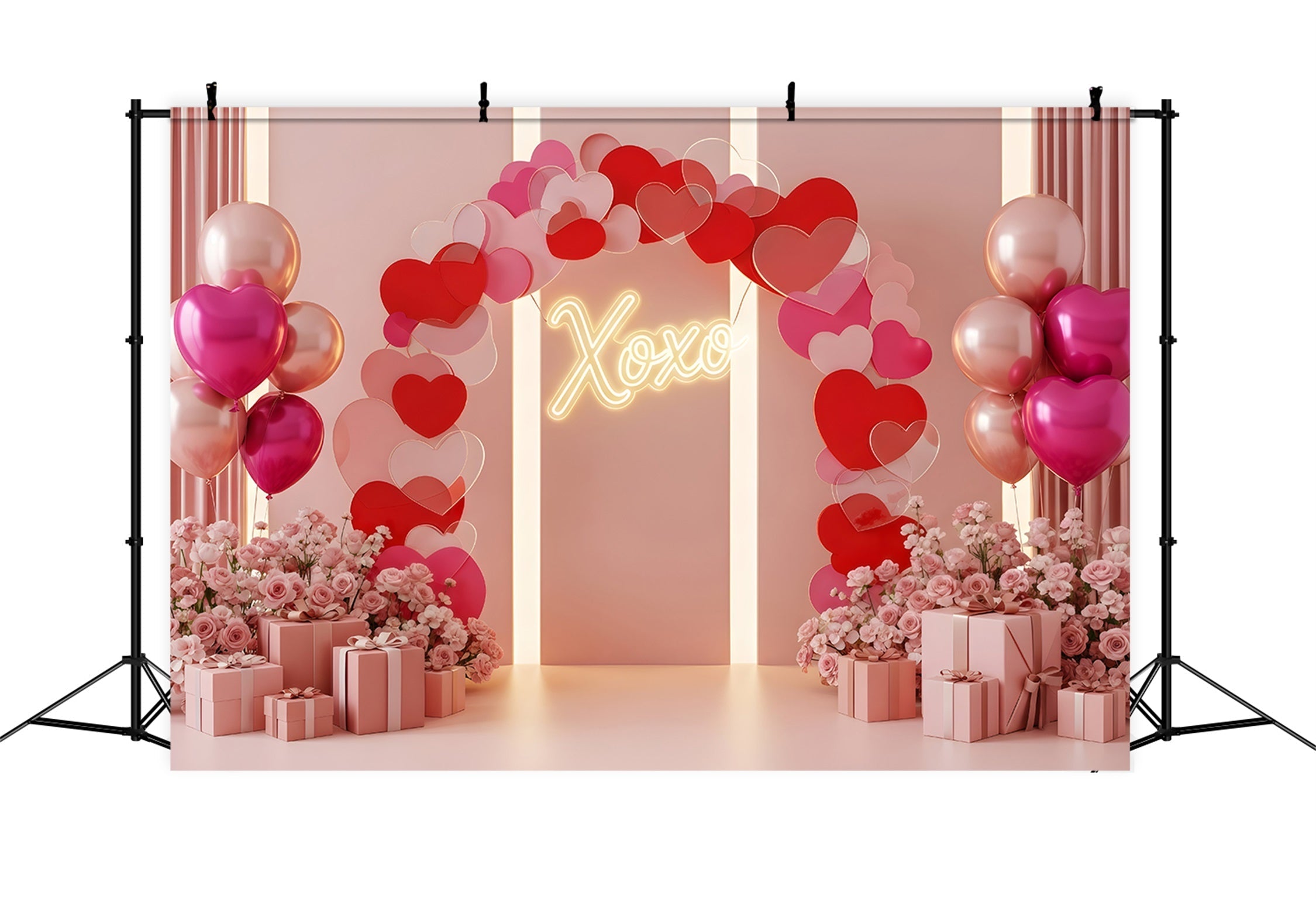 Fonds Saint-Valentin Arche romantique lumineuse Fond Saint-Valentin Cœurs par Magali