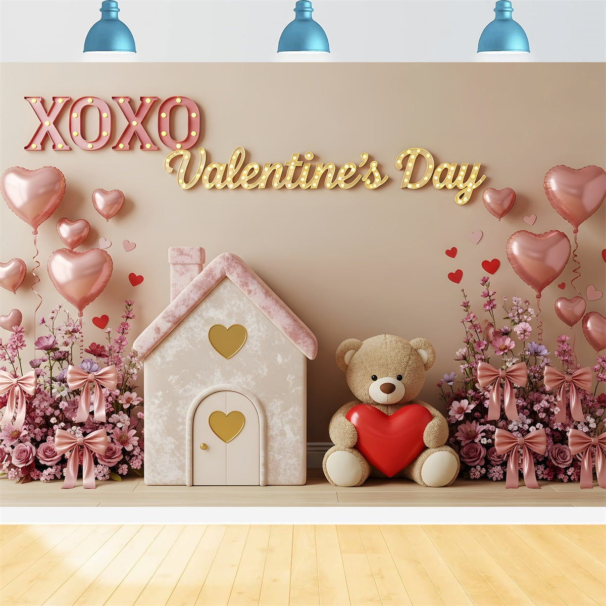 Fond Photo de St Valentn Amour Teddy Cottage Rose Par Magali
