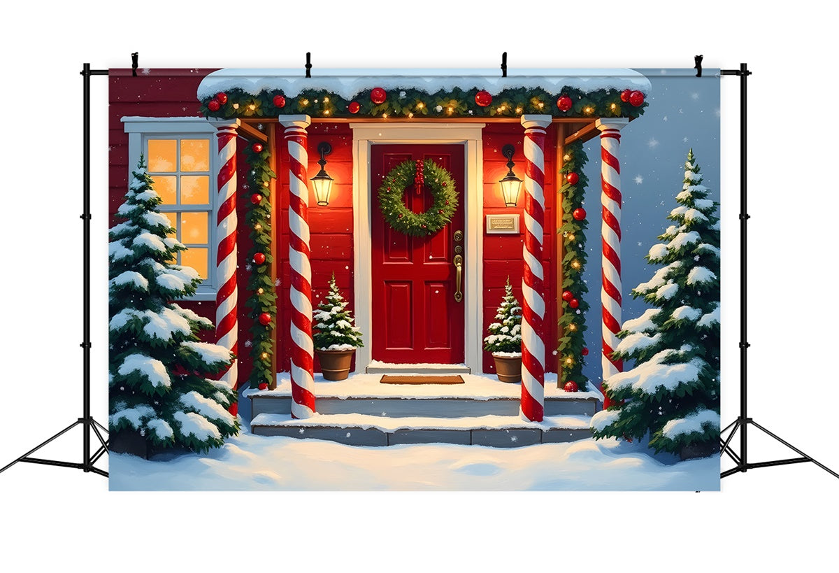 Toile de fond Photo Noël Véranda Festive Décor par Magali