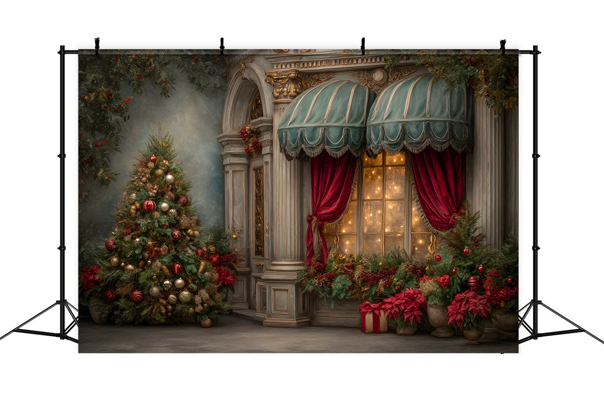 Toile de fond Noël Entrée Palais Classique par Magali
