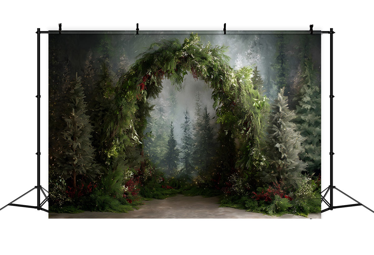Toile de fond Photo Noël Forêt Enchantée Arche par Magali
