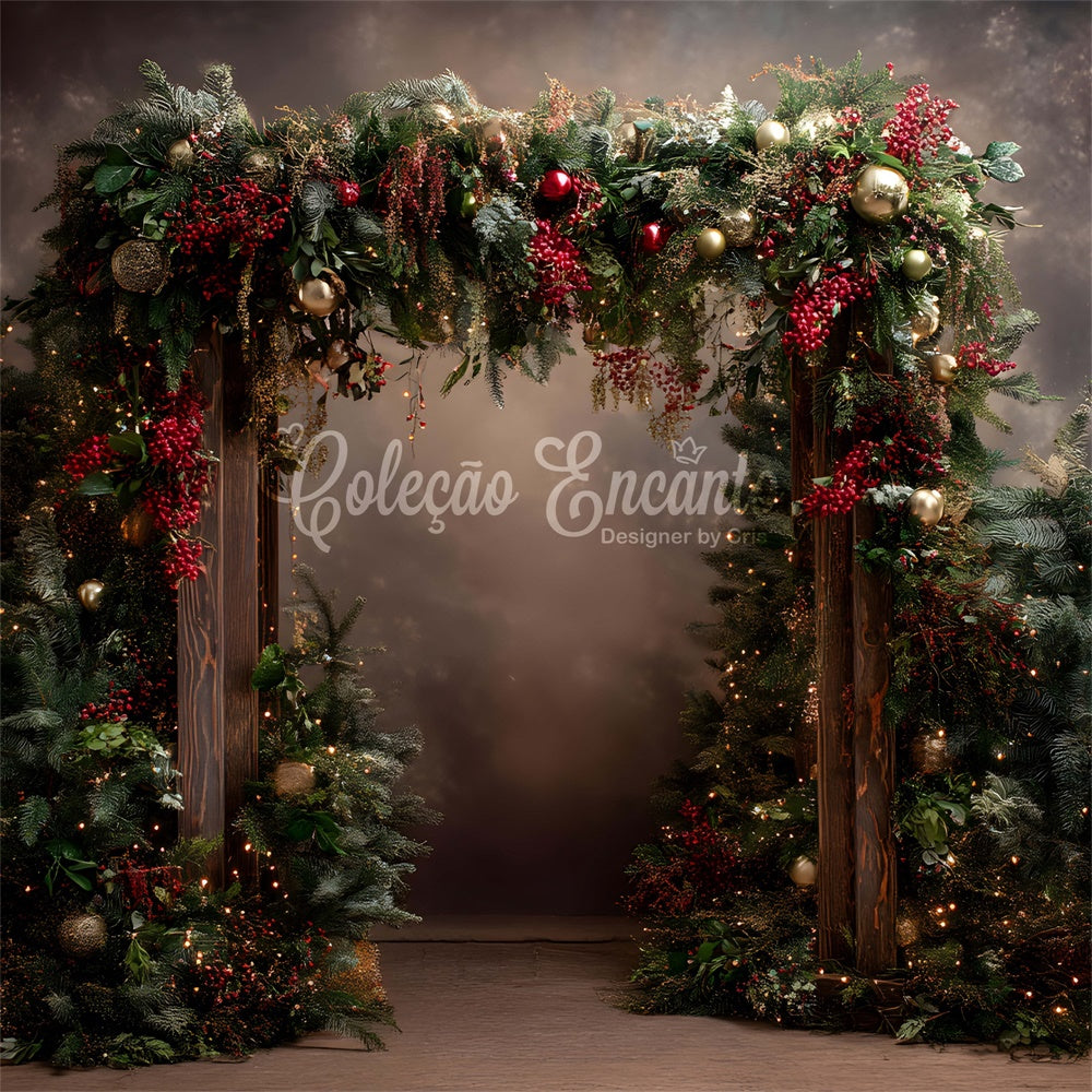 Toile de fond Photo Noël Arche Élégante de Noël par Magali