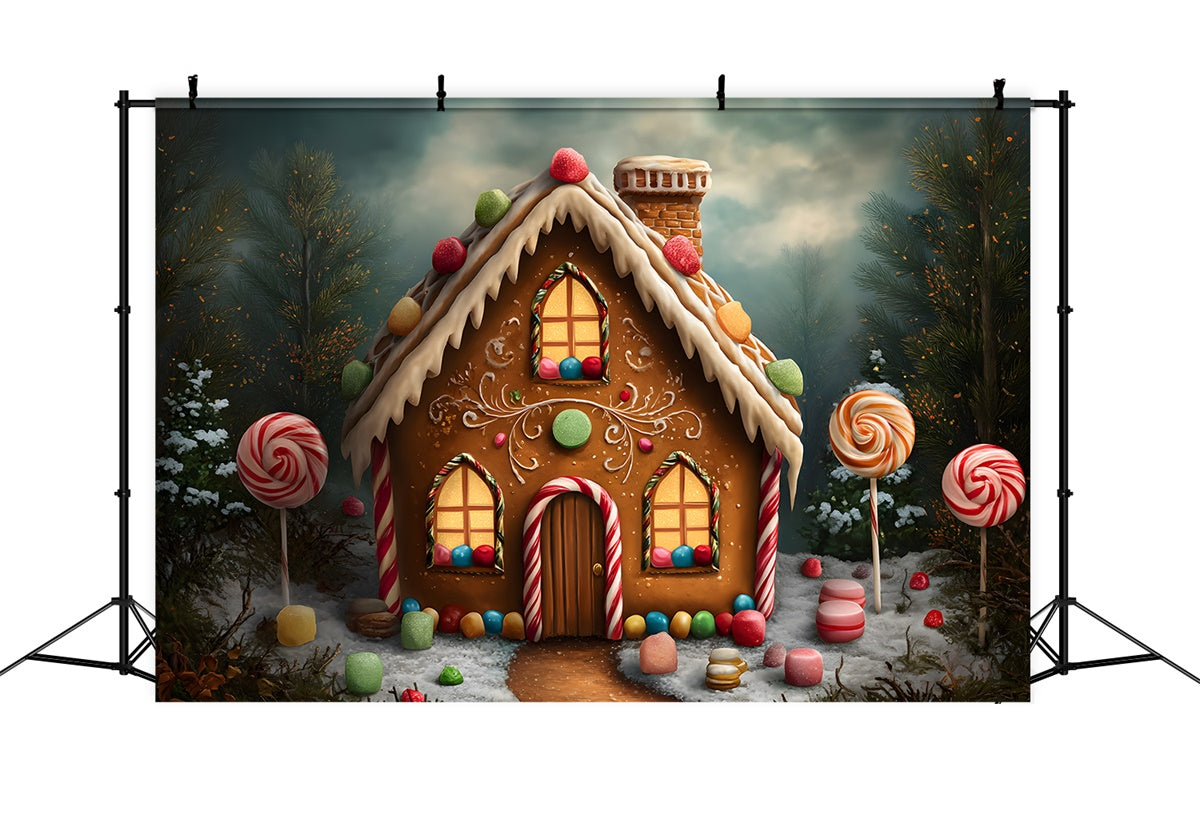 Toile de fond Noël Maison de Noël Pain d’Épices par Magali