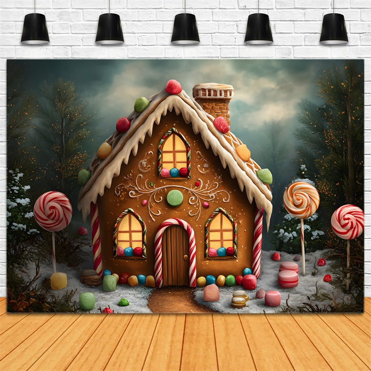 Toile de fond Noël Maison de Noël Pain d’Épices par Magali