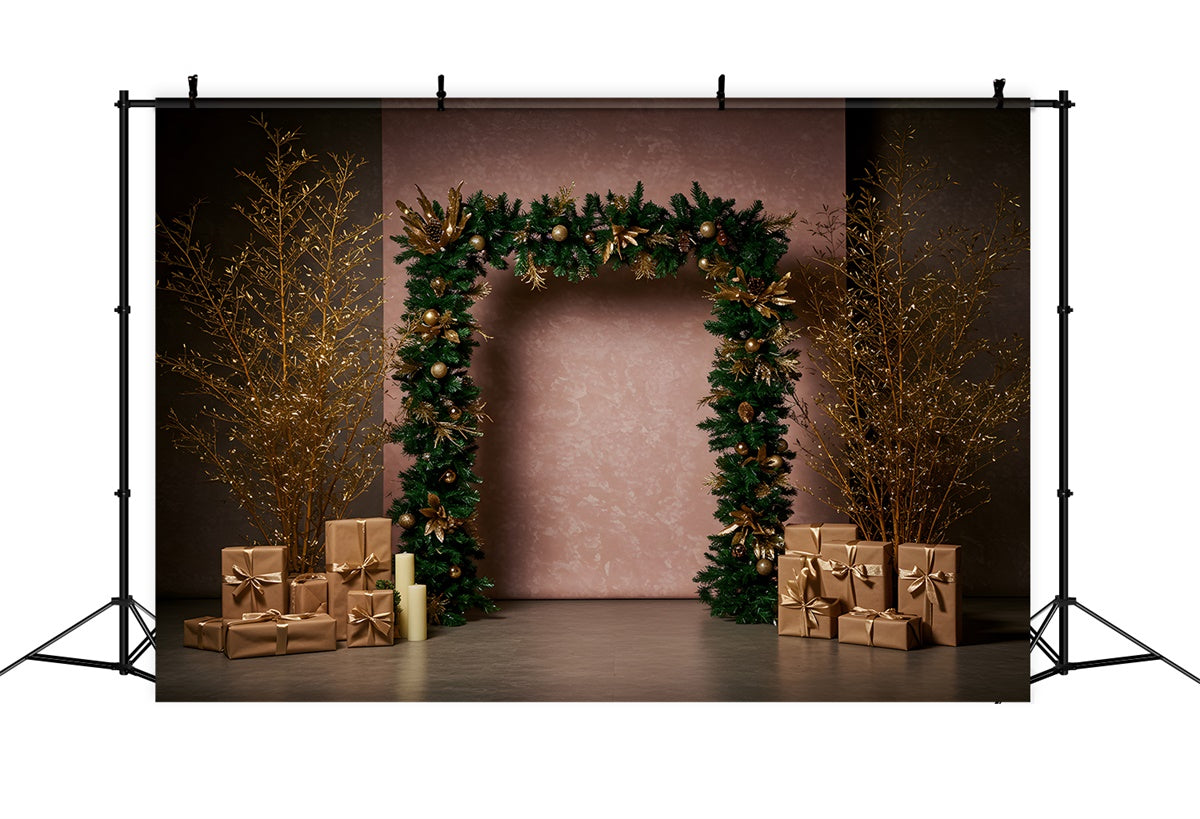 Toile de fond Noël Arche Minimaliste Cadeaux Festifs par Magali