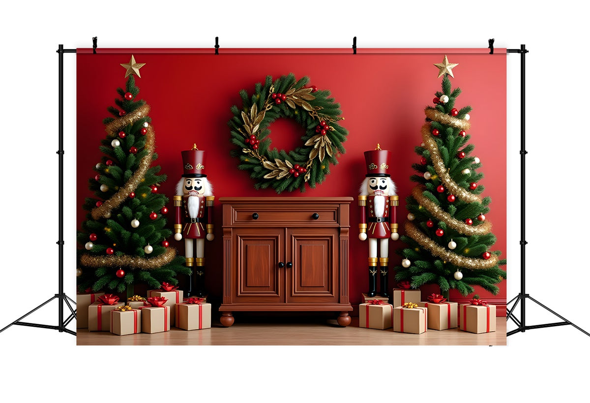 Toile de fond Noël Arbres Jumeaux Célébration Casse-Noisette par Magali