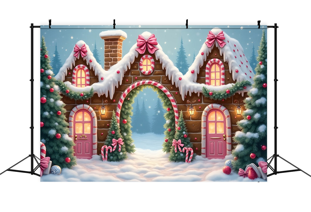 Toile de fond Noël Village Pain d'Épices Sucreries par Magali
