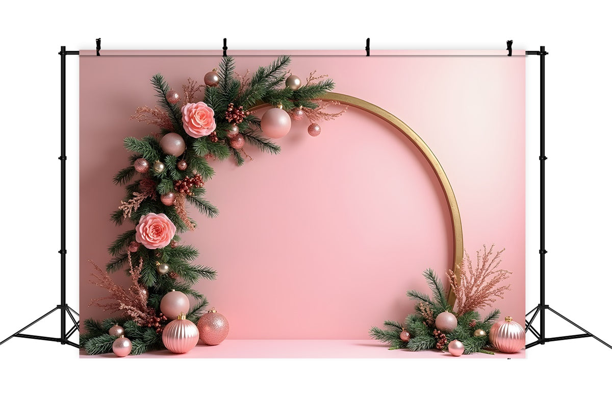 Toile de fond Noël Idées Arche Rose Thème Rose par Magali