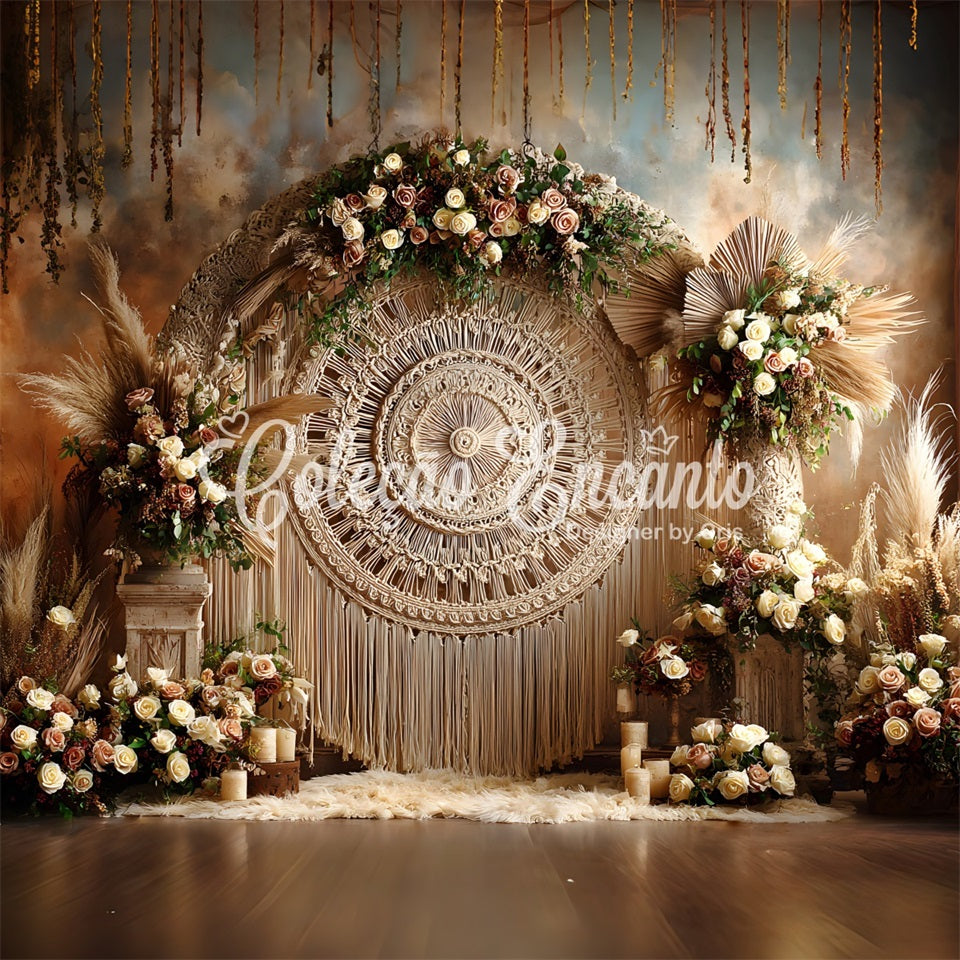 Fond Studio Fête des Mères Arrangements Floraux Rêve Macramé Par Magali