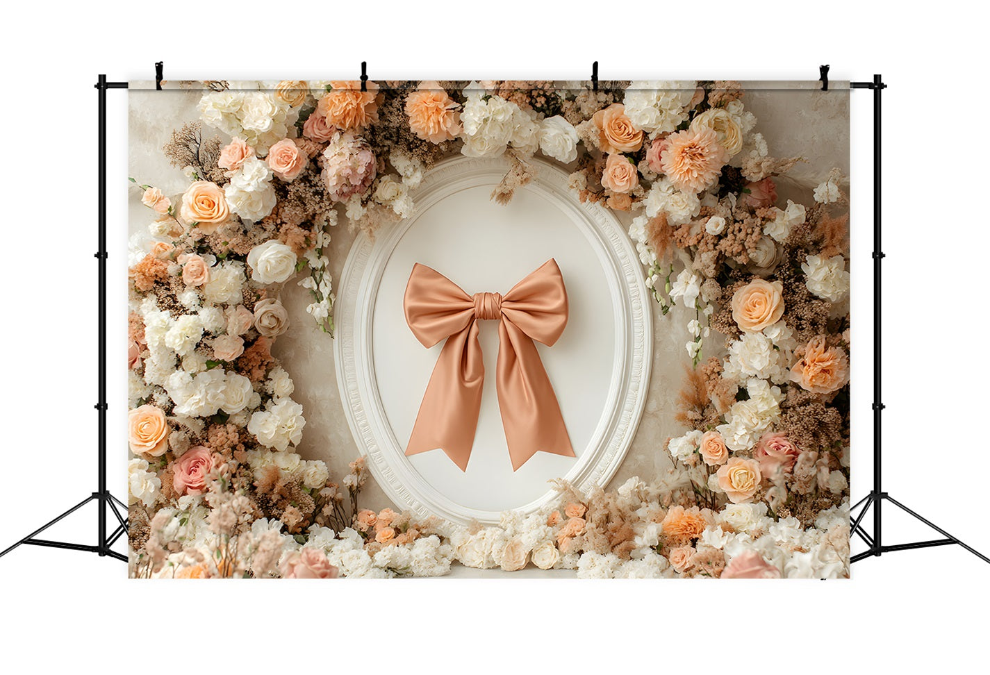 Fond Photo Fête des Mères Nœud Pêche Fleurs Par Magali
