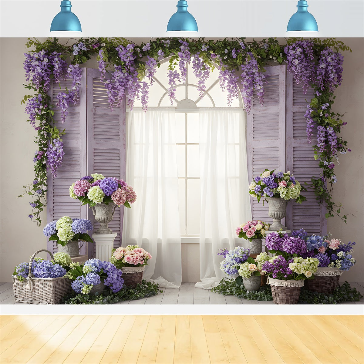 Toile de fond Photo Fête des Mères Fenêtre Glycine Violette Par Magali
