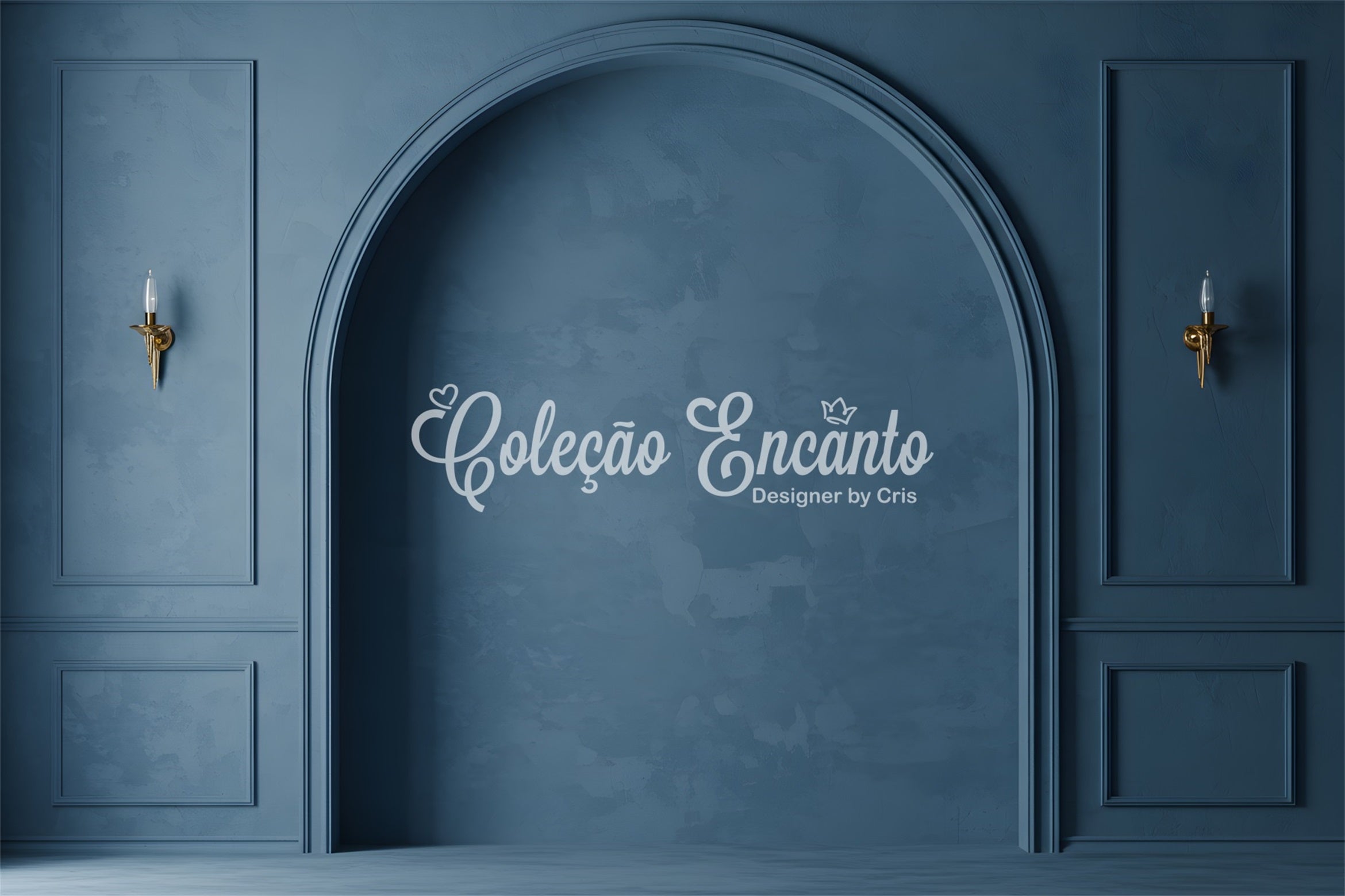 Toile de fond Photo Fête des Mères Mur Vintage Bleu Arche Par Magali