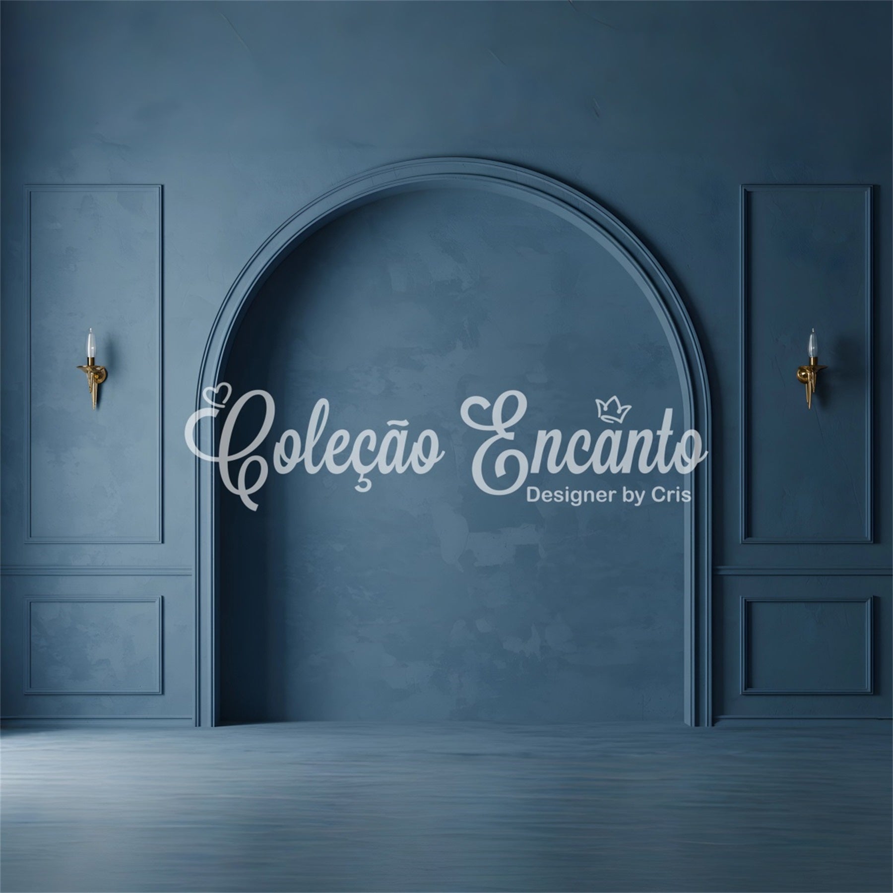 Toile de fond Photo Fête des Mères Mur Vintage Bleu Arche Par Magali