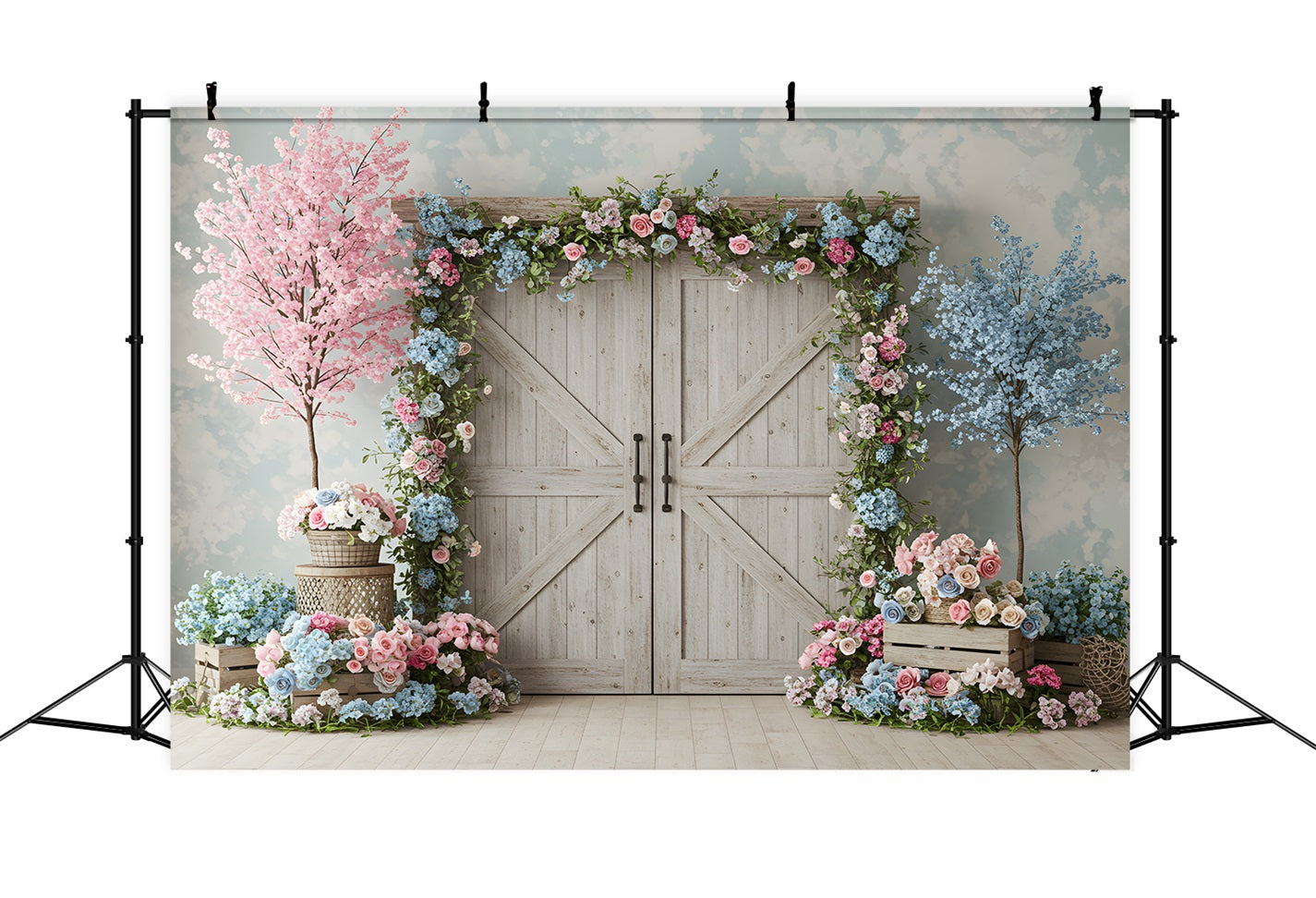 Toile de fond Photo Fête des Mères Porte Fleur Cerisier Pastel Par Magali