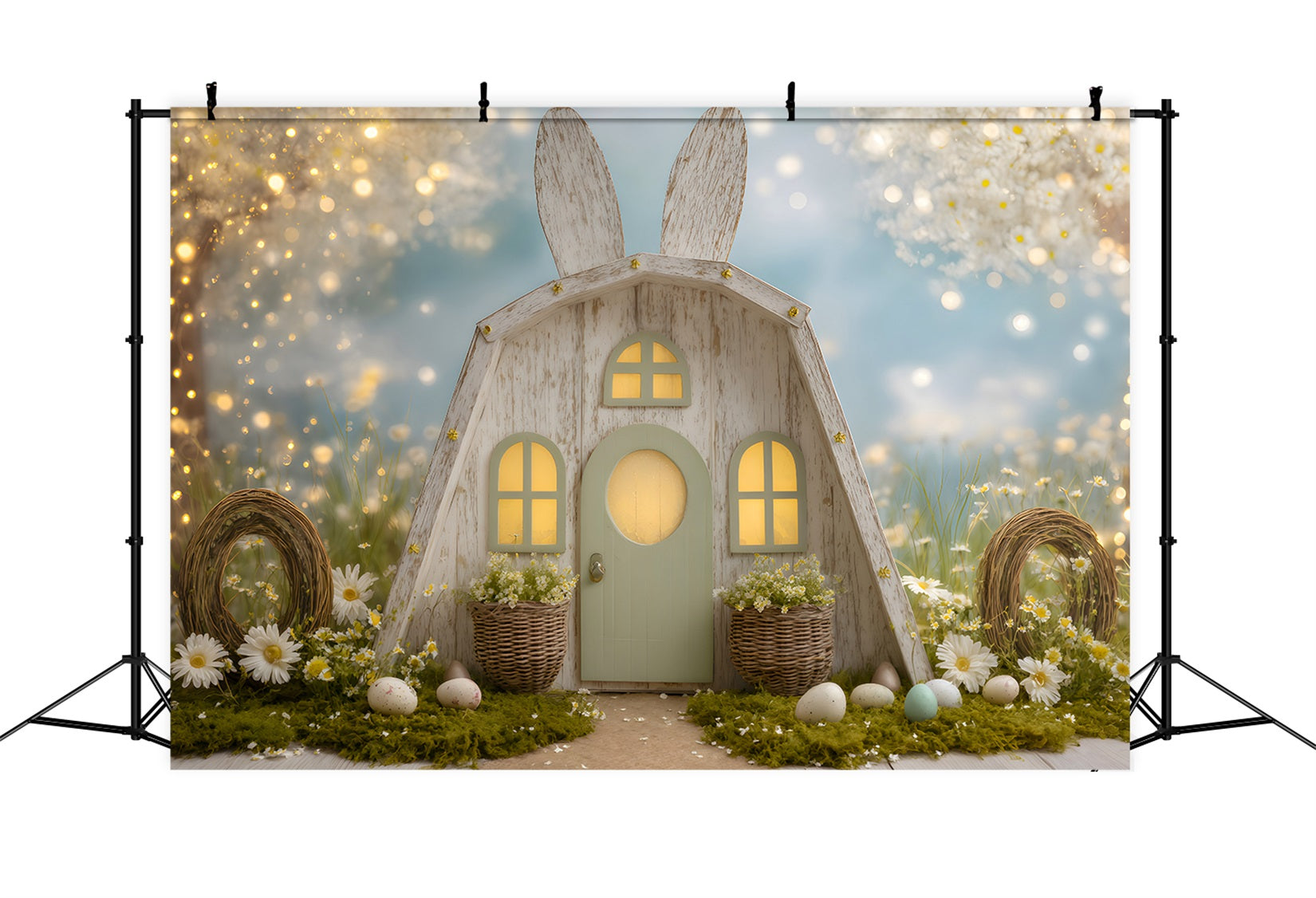 Toile de fond Photo Pâques Porte Oreilles Couronnes Branches Par Magali