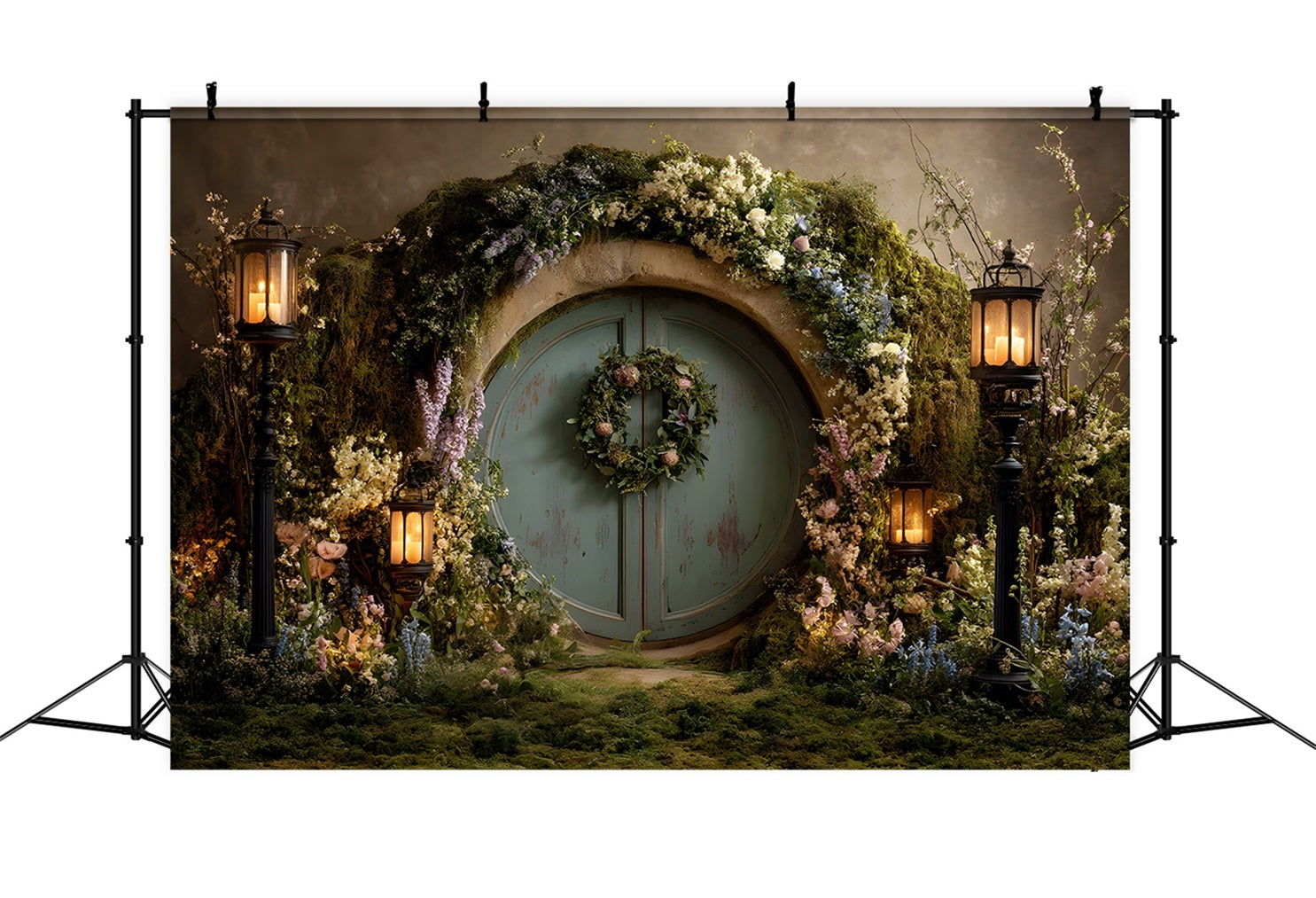 Fond Studio Pâques Porte Jardin Mystique Lumière Lanterne Par Magali