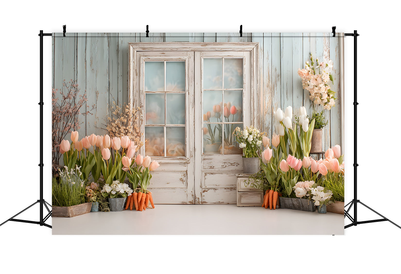 Fond Studio Pâques Fenêtre Vintage Charme Jardin Par Magali