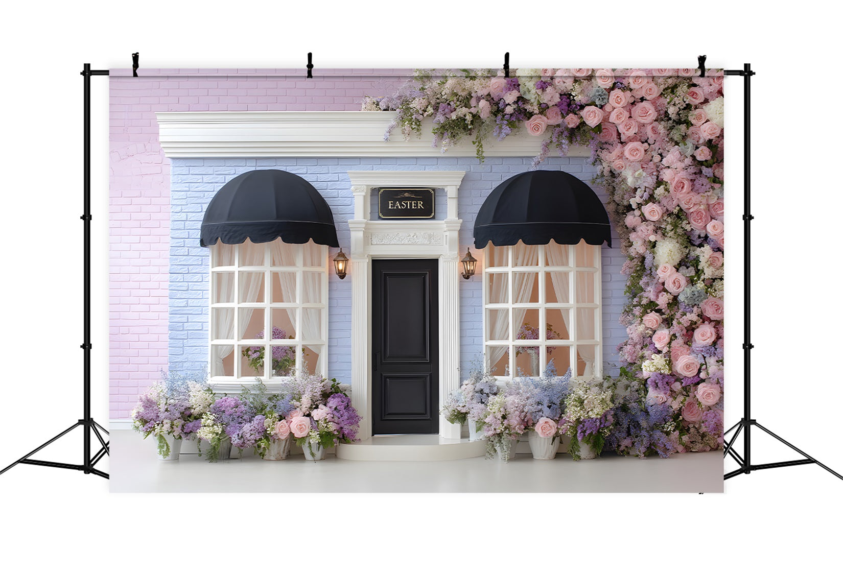 Fond Photo Pâques Porte Brique Florale Pastel Par Magali