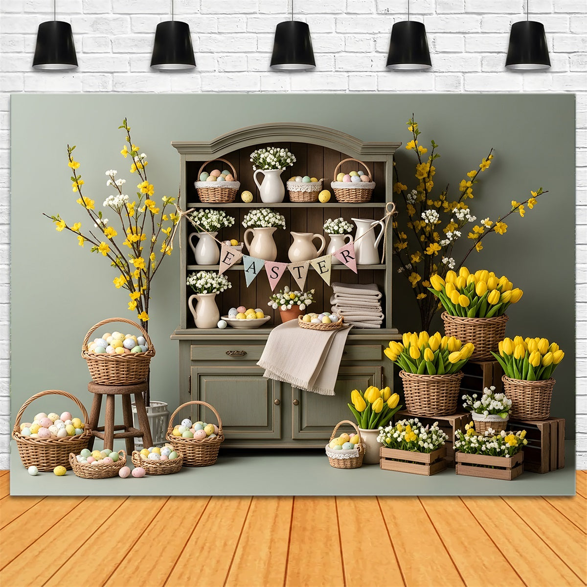 Fond Photo Pâques Armoire Pâques Paniers Œufs Par Magali