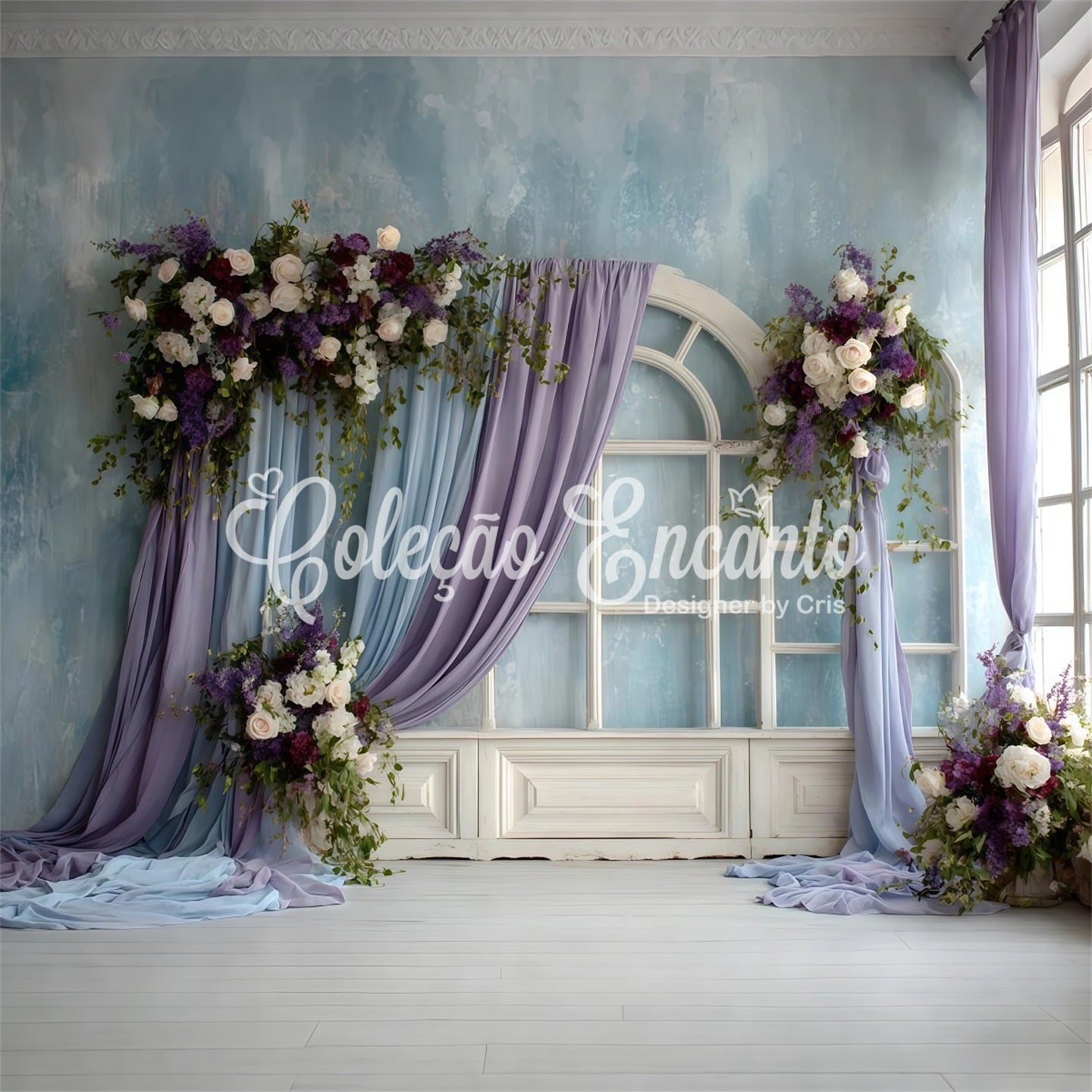 Toile de fond Photo Fête des Mères Arche Florale Lavande Par Magali