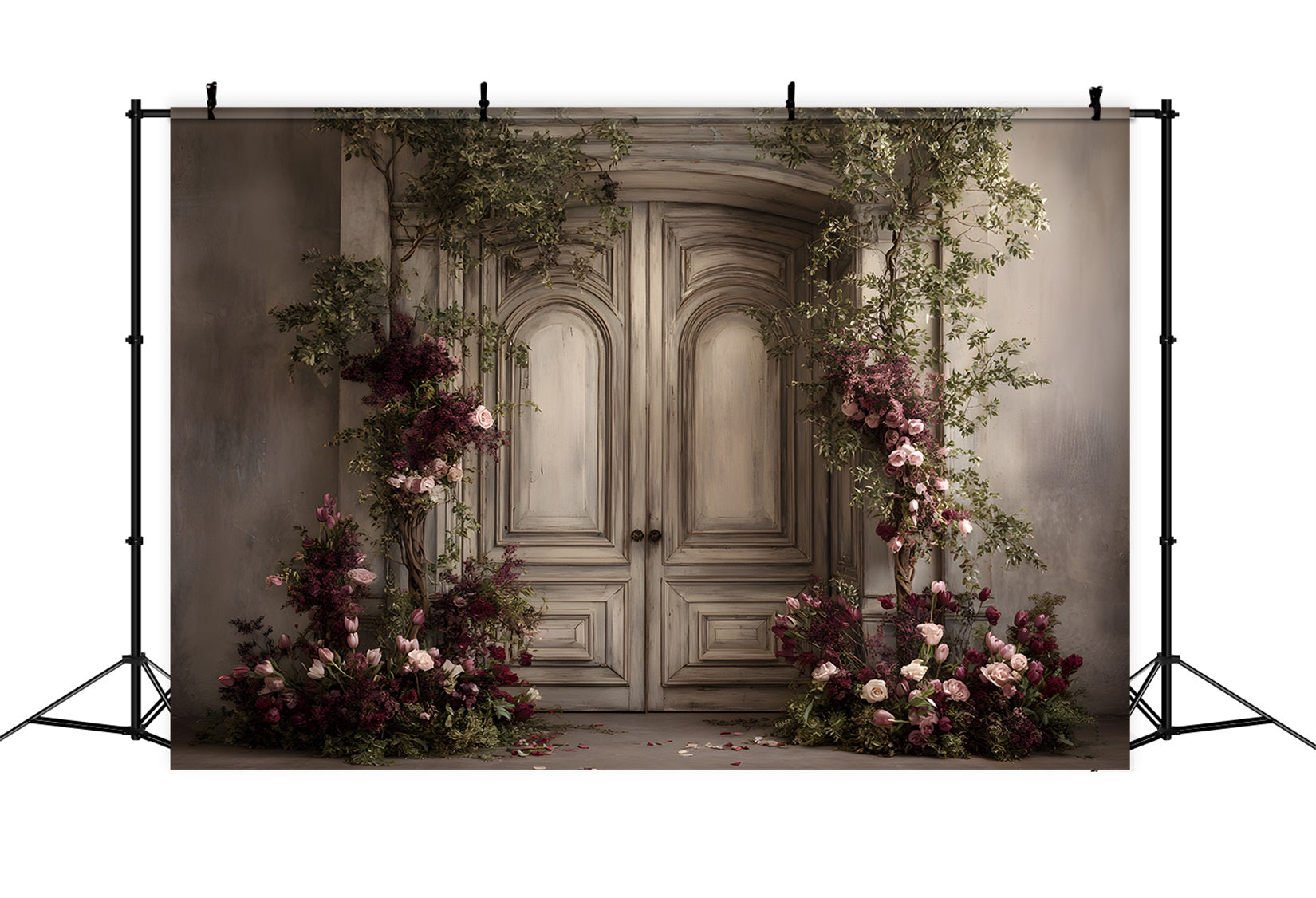 Toile de fond Studio Fête des Mères Porte Florale Romantique Par Magali