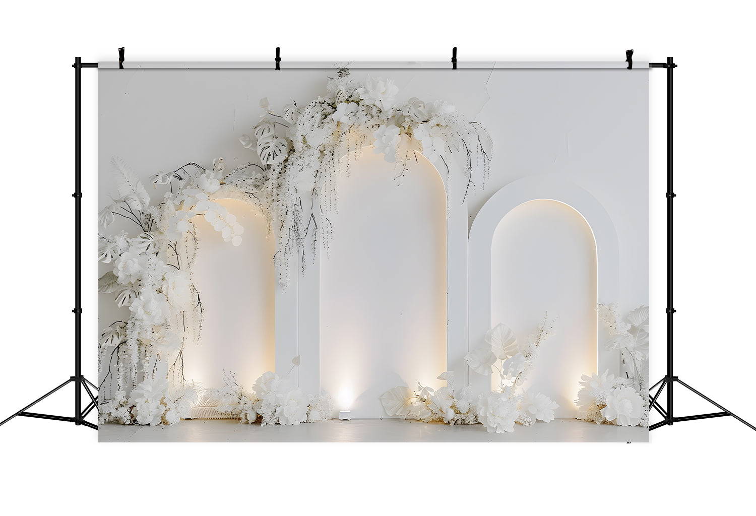 Toile de fond Fête des Mères Délice Floral Blanc Or Doux Par Magali