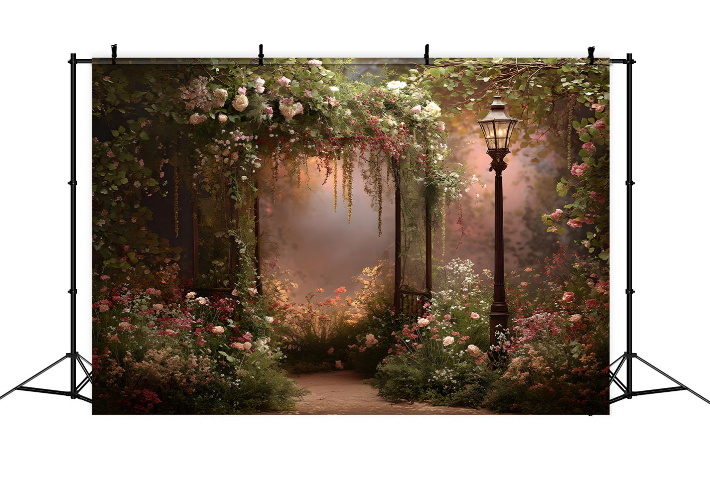 Fond Studio Fête des Mères Arche Florale Lanternes Vintage Par Magali