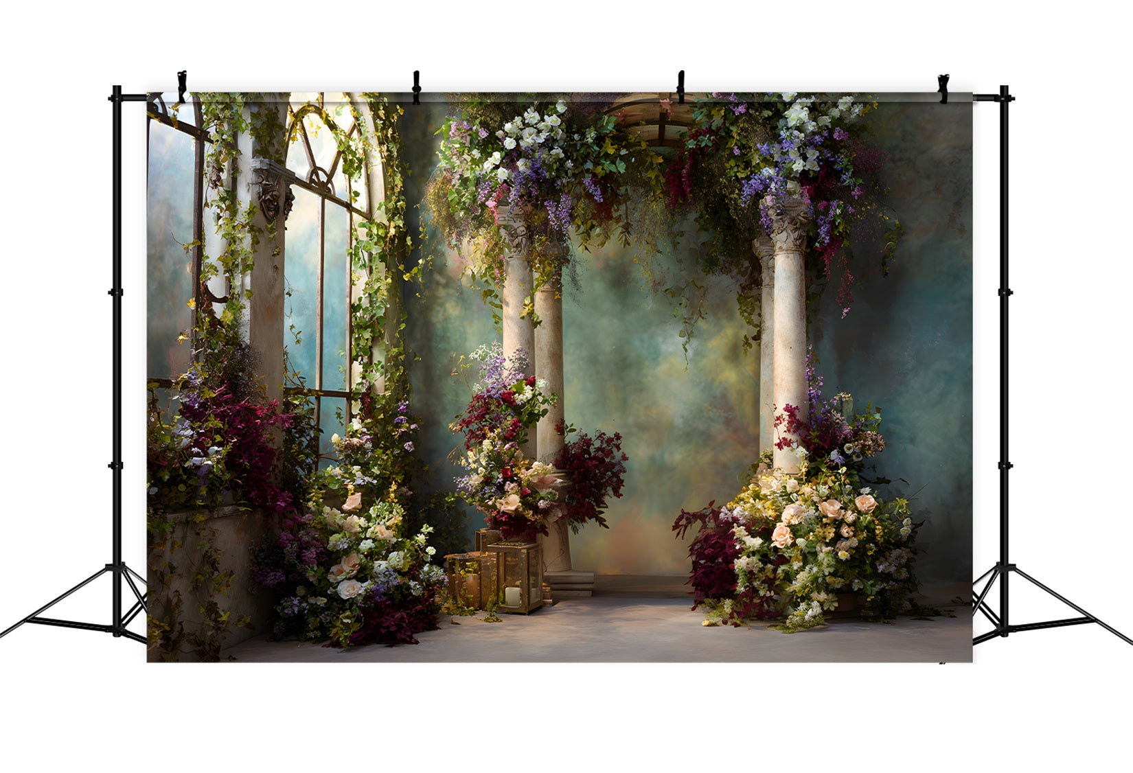Toile de fond Studio Fête des Mères Portail Fleurs Roses Romantique Par Magali